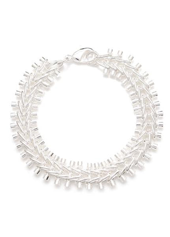 MexZotic Silver Bracelet - Chain Fishbone Link