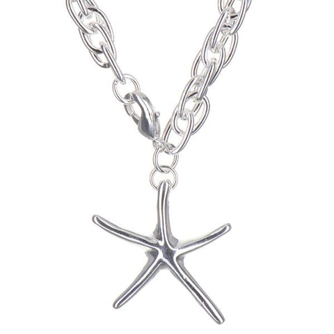 MexZotic Silver Necklace - Charm Necklace Starfish