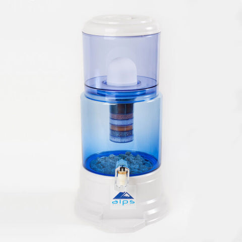 Alps Water Filter 14 Litre Glass White